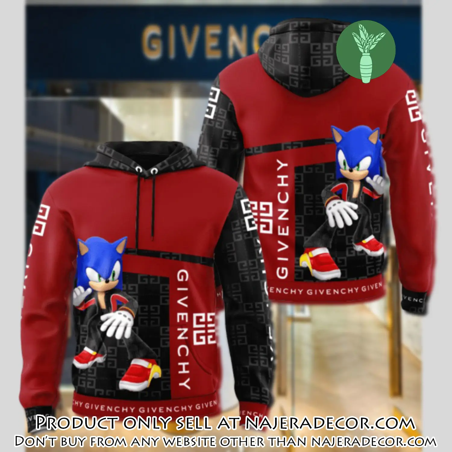 Givenchy sonic unisex hoodie luxury brand gifts  jh1859 njr2601719